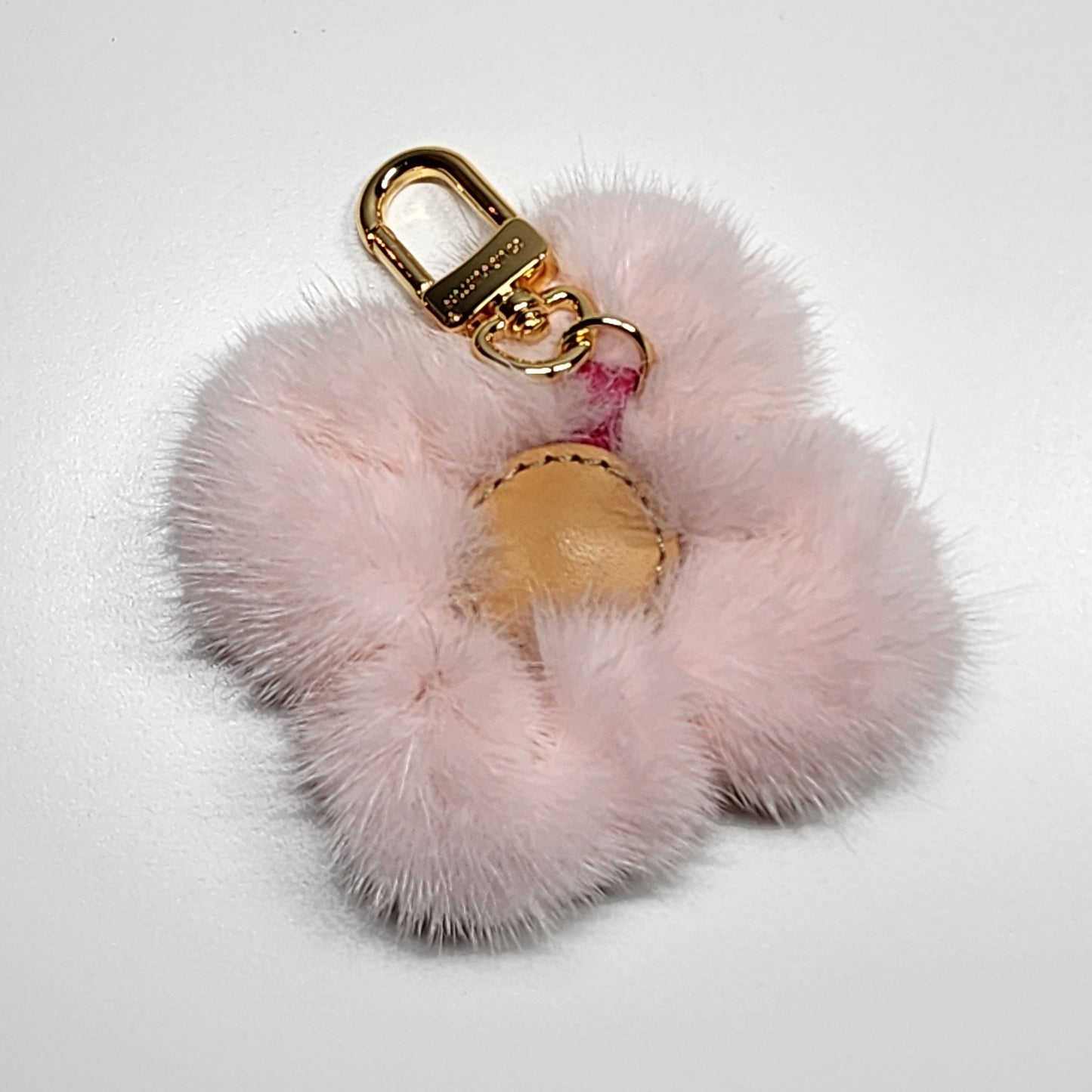 Vivi Fur Bag Charm Light Pink With Multicolor White Lulu