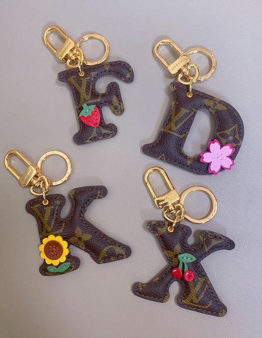 PREORDER Pick Your Initial Bag Charm Keychain