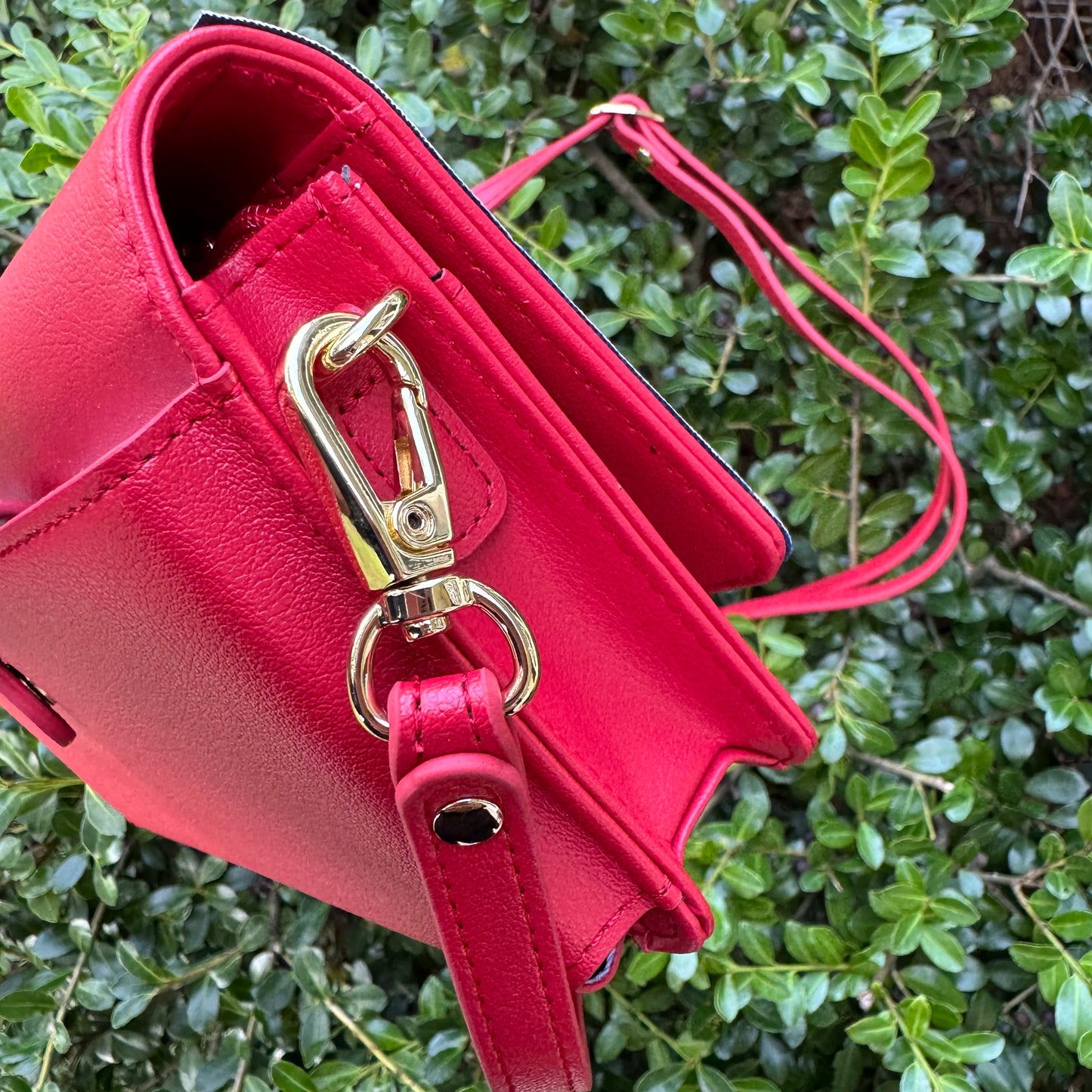 All-In-One Red & Navy Crossbody Bag