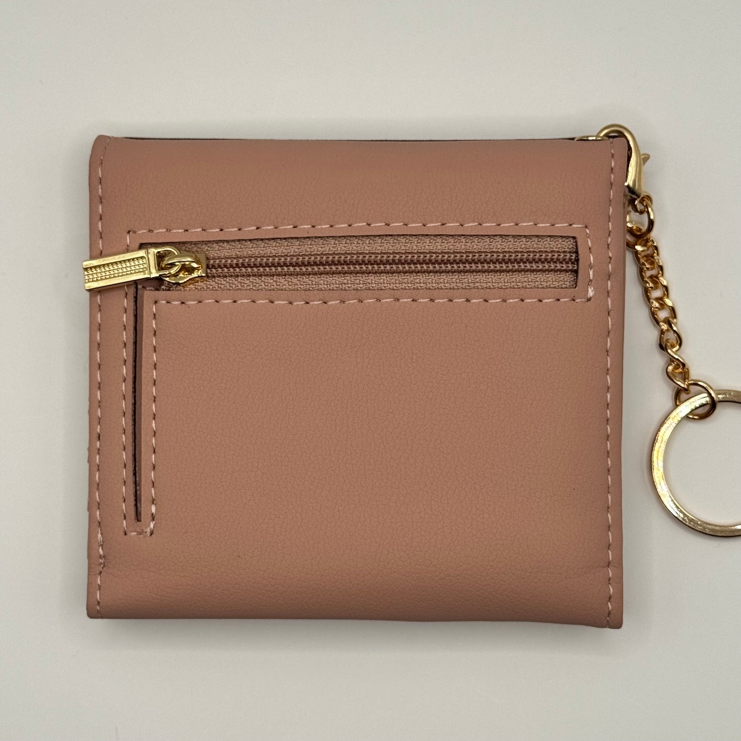 Light Pink Compact Wallet With Pink Gigi