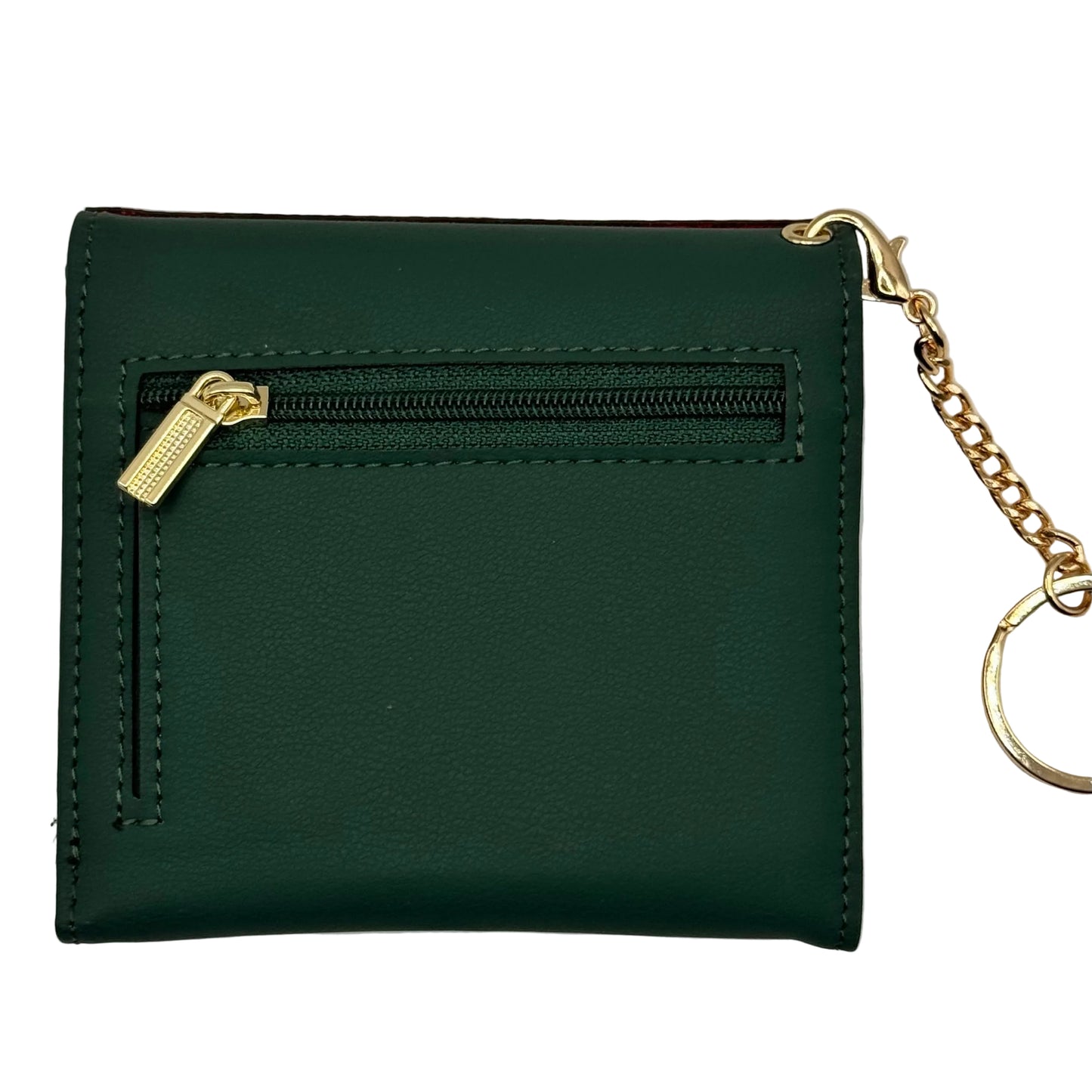 Forrest Green Compact Wallet With Brown Lulu