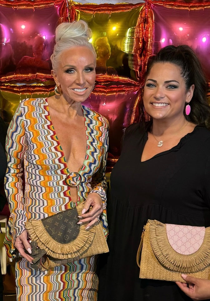 Classic Lulu Raffia Clutch Crossbody