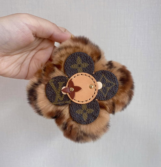 Vivi Leopard Fur Mono Bag Charm
