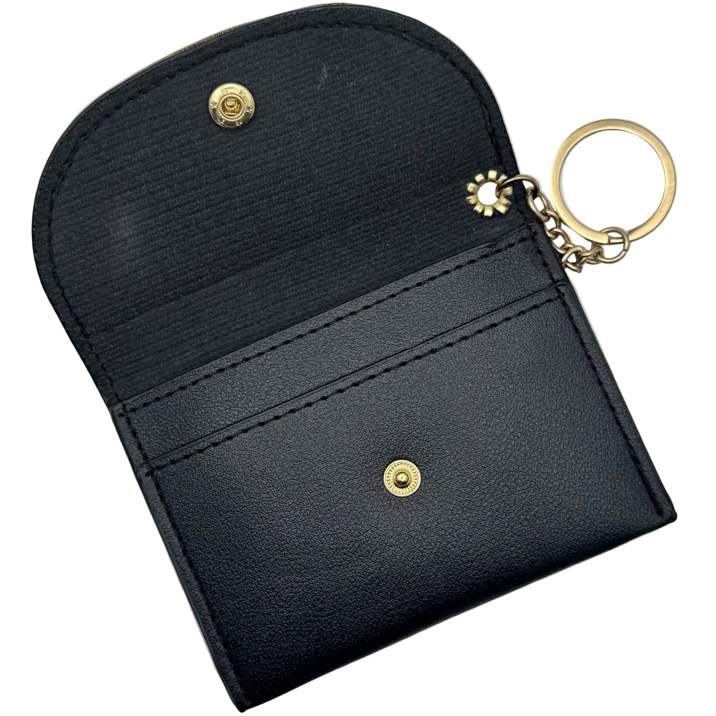 Black Keychain Cardholder In Cognac