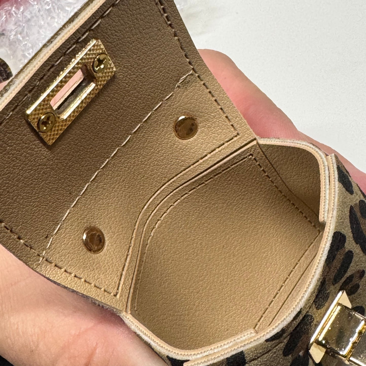 Leopard Gigi Mini Bag Charm With Loop