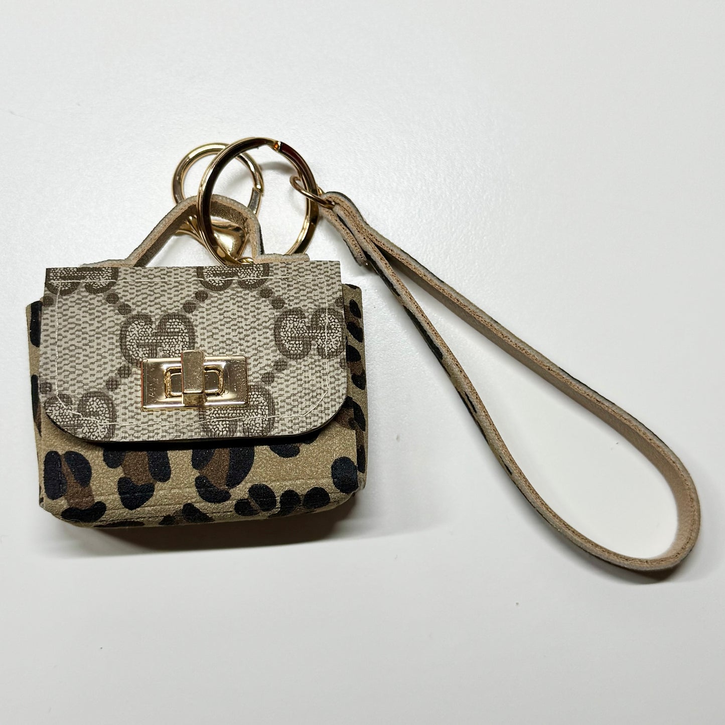 Leopard Gigi Mini Bag Charm With Loop