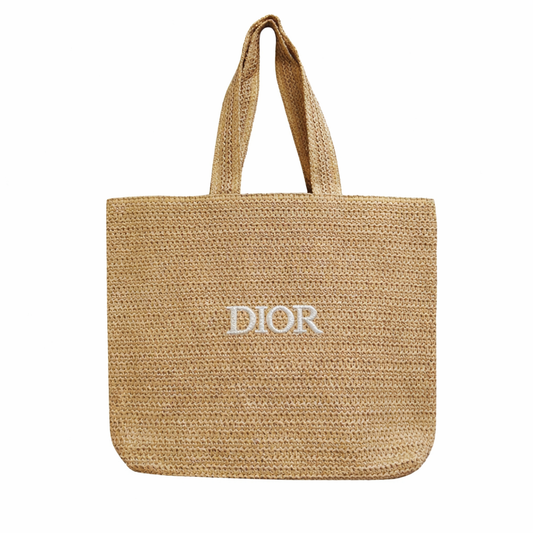 Miss Riviera - Embroidered Raffia Summer Tote