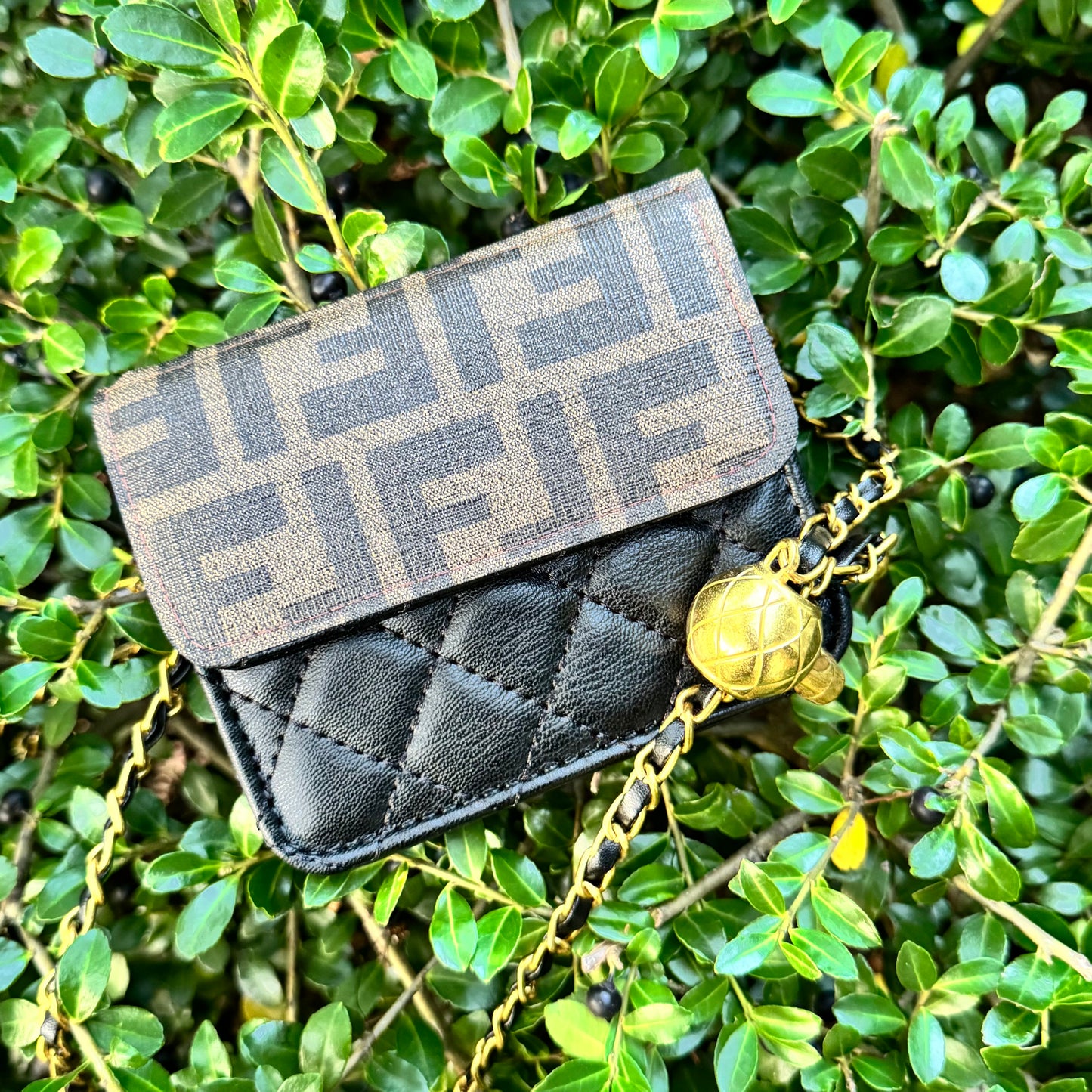 Black Quilted Mini Fifi Crossbody Waist Bag