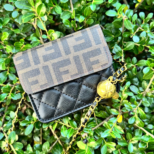 Black Quilted Mini Fifi Crossbody Waist Bag