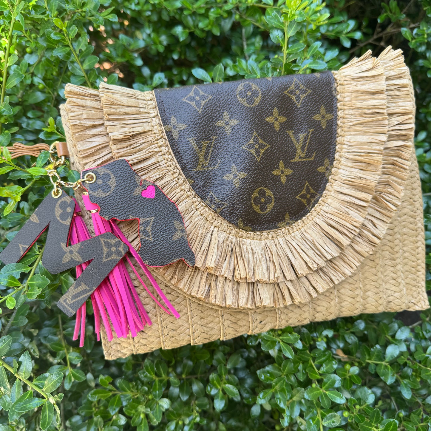 Classic Lulu Raffia Clutch Crossbody