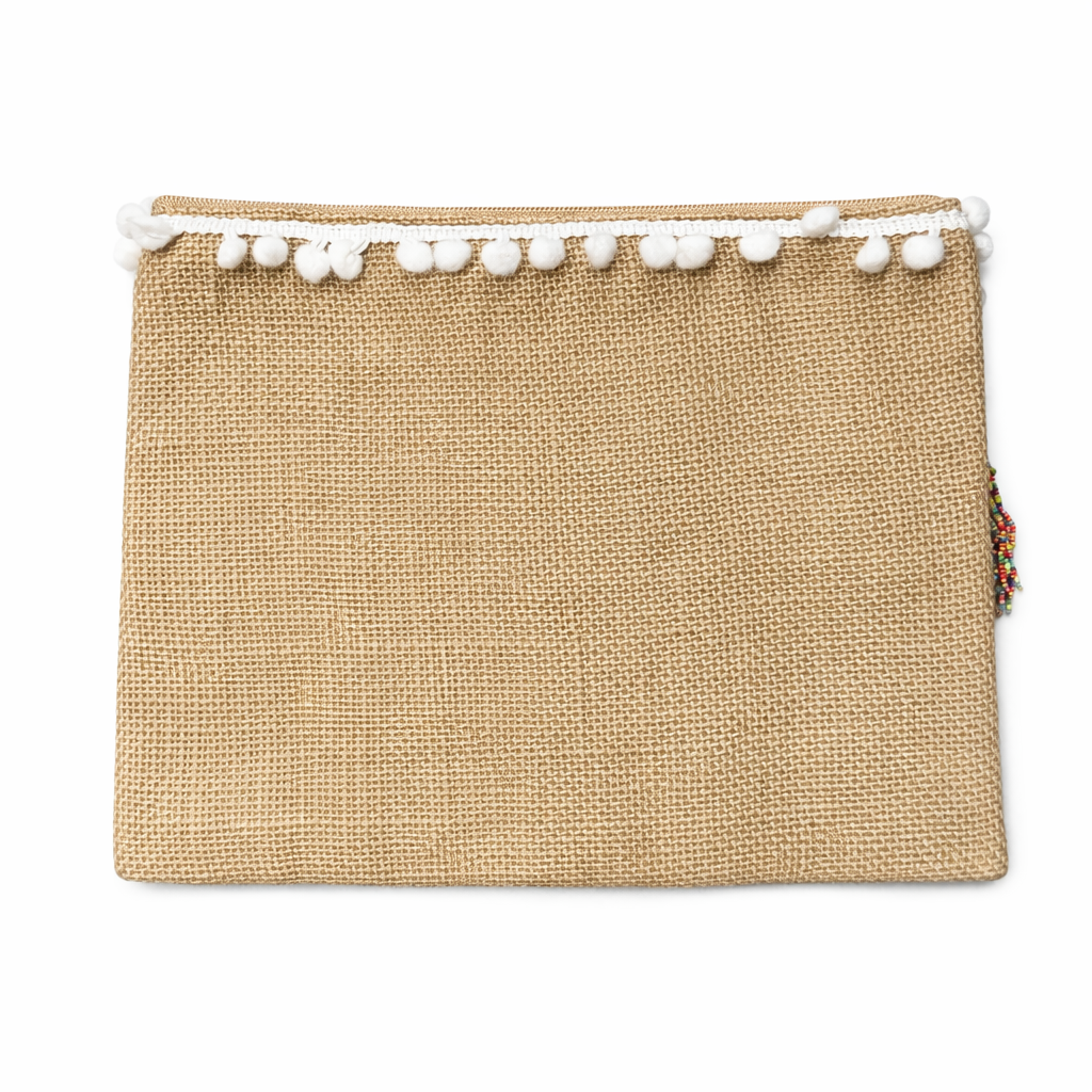 Preorder Miss Palm Beach - Lulu Multi Beaded Jute Pouch