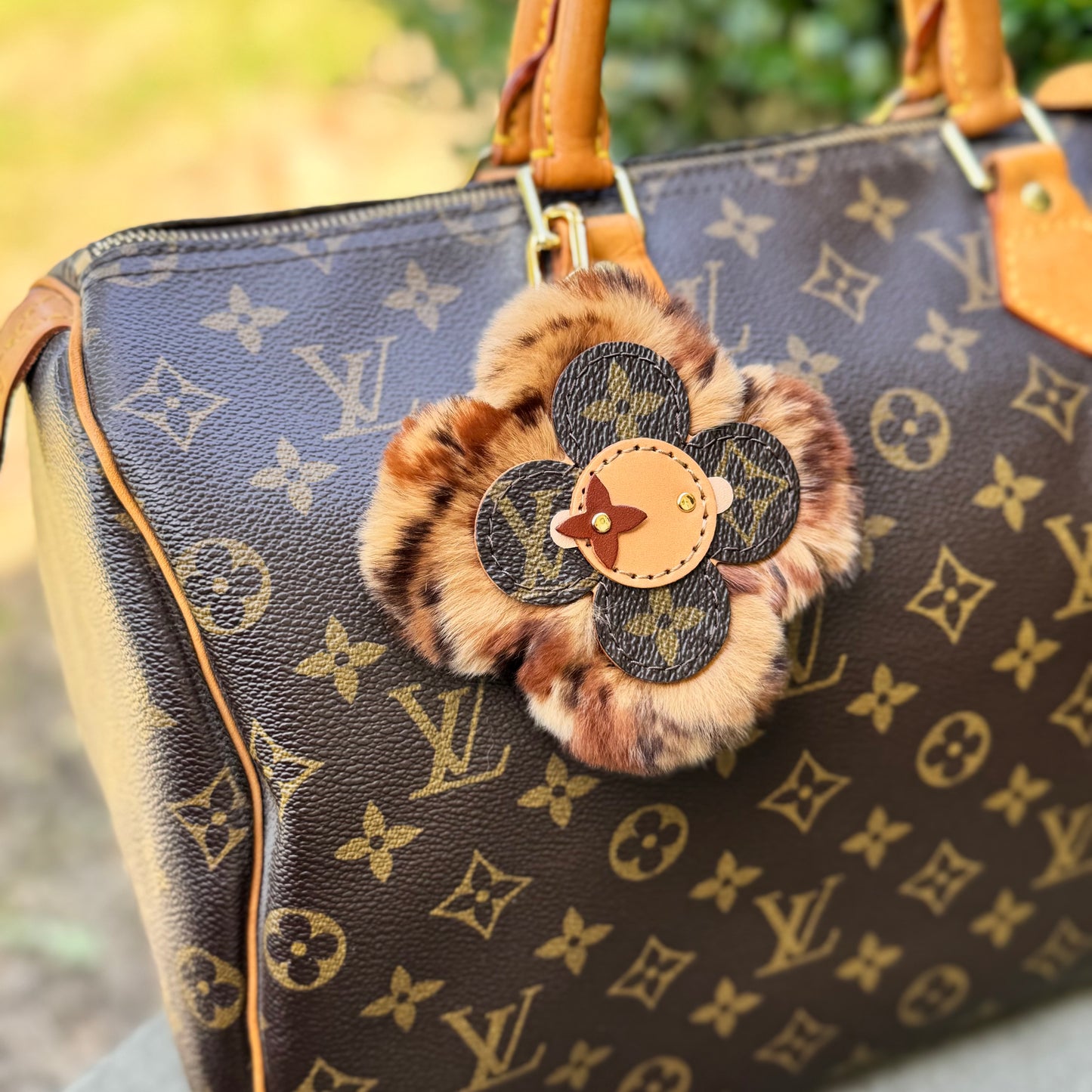Vivi Leopard Fur Mono Bag Charm