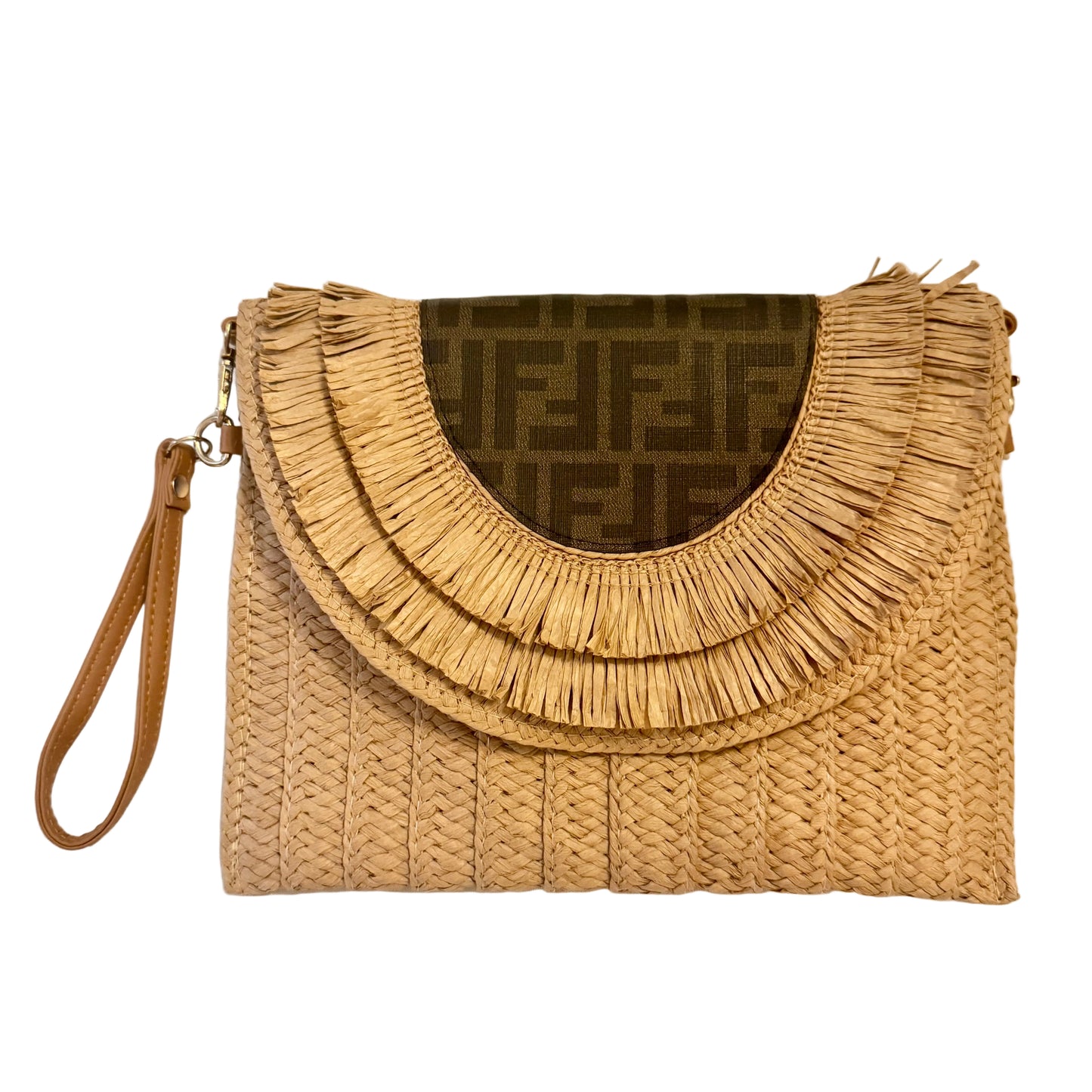 Miss Paradise - Fifi Large Raffia Clutch Crossbody