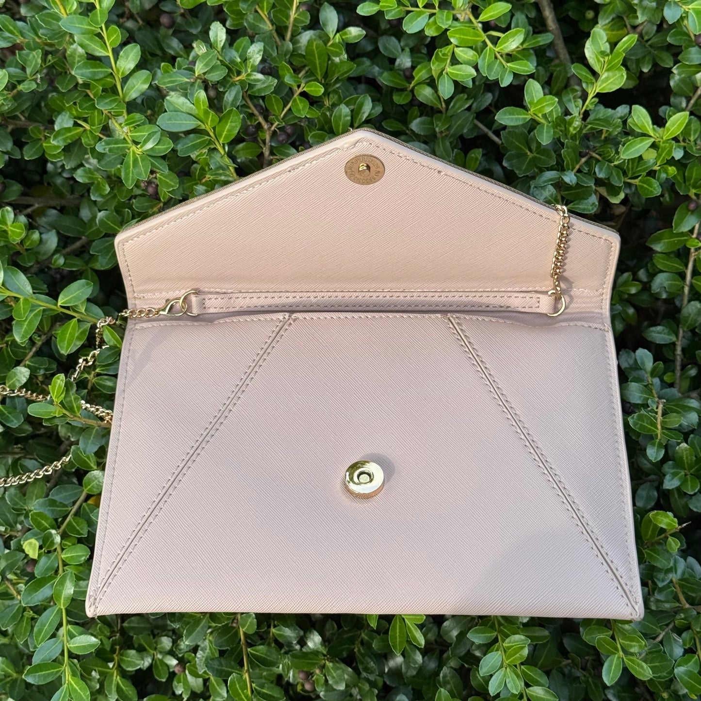 Pale Pink Envelope Clutch Crossbody