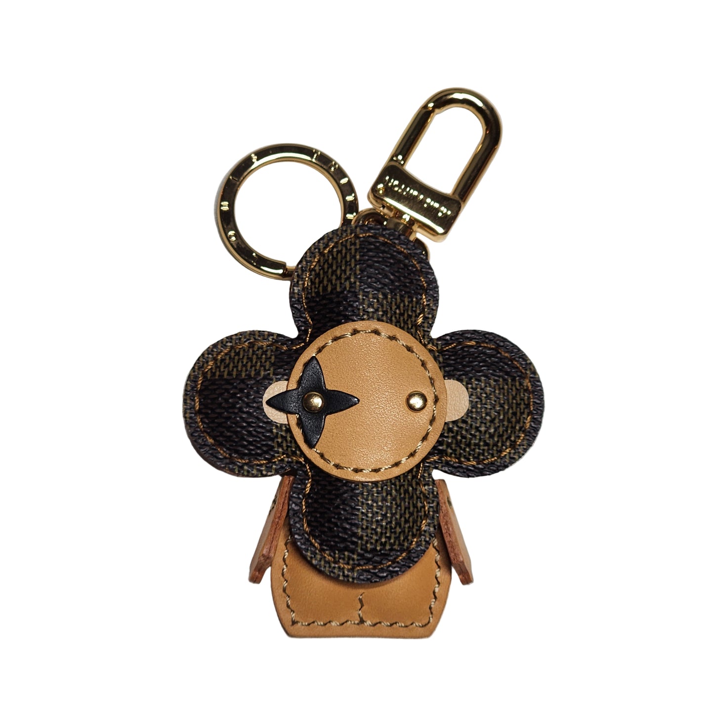 Vivi Bag Charm in Brown Check