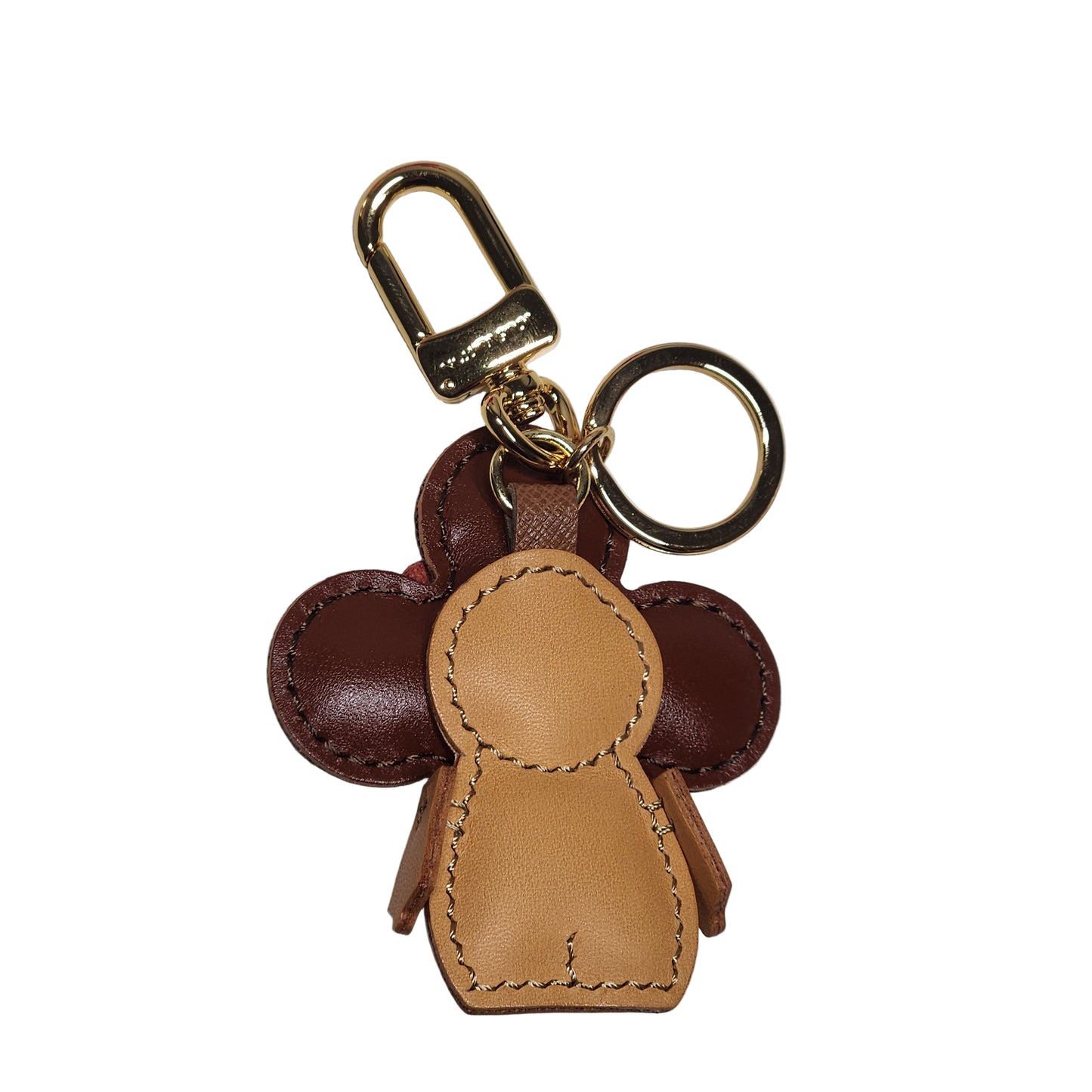 Vivi Bag Charm In Monogram With Bright Red Bow