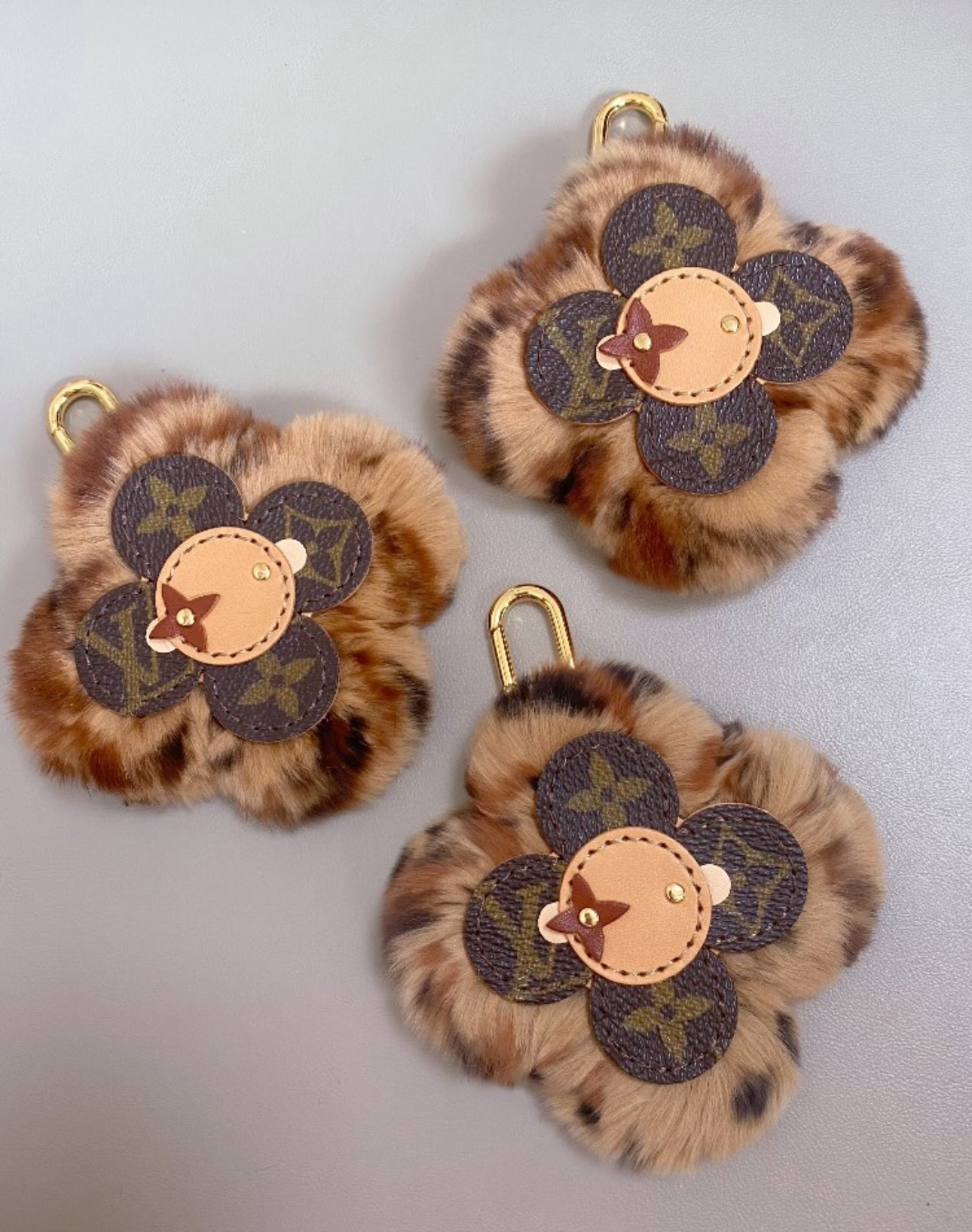 Vivi Leopard Fur Mono Bag Charm