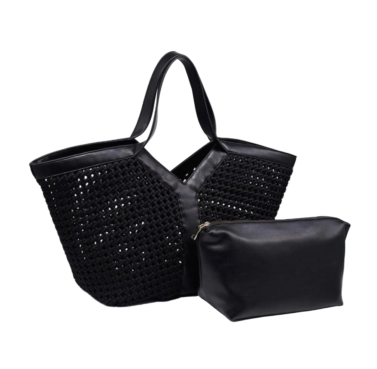 Miss St. Tropez Large Woven Calypso Tote With Pouch