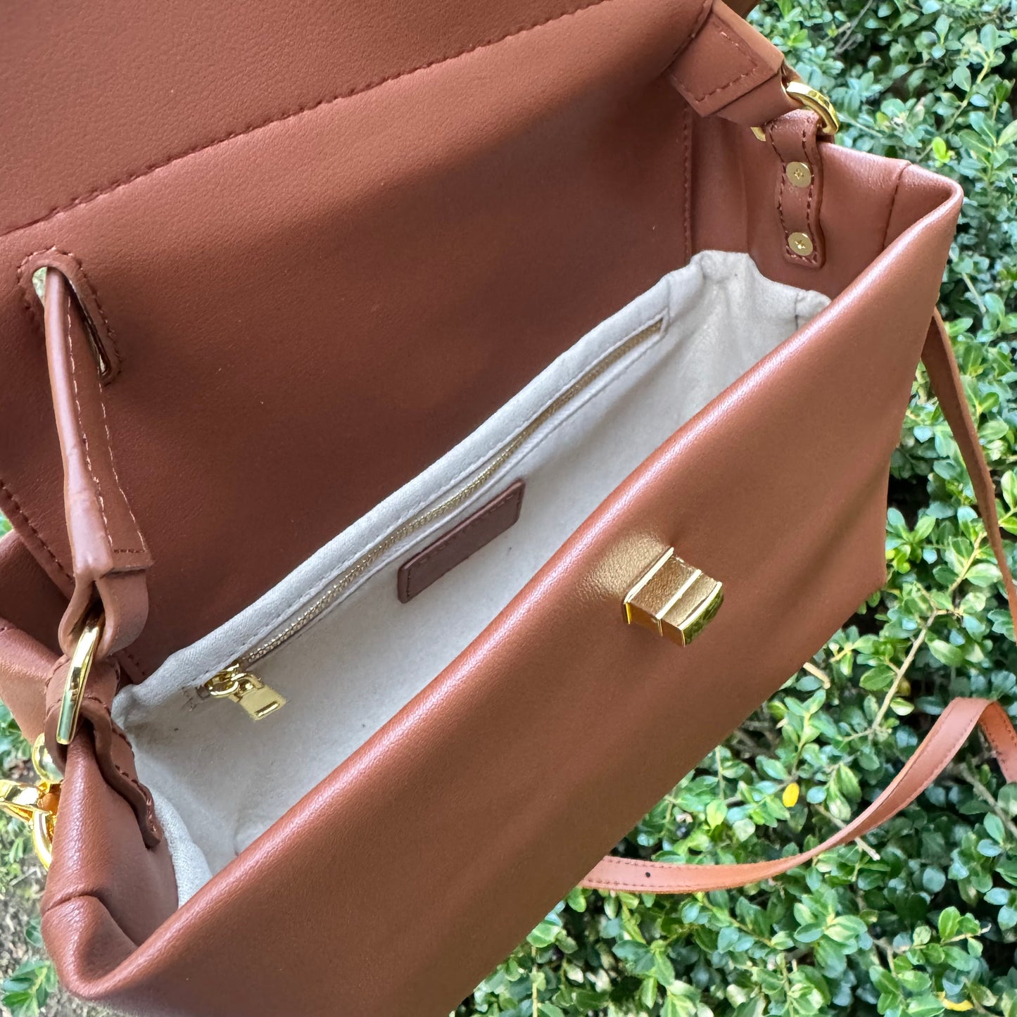 Light Brown Satchel Crossbody Flap Bag Turlock