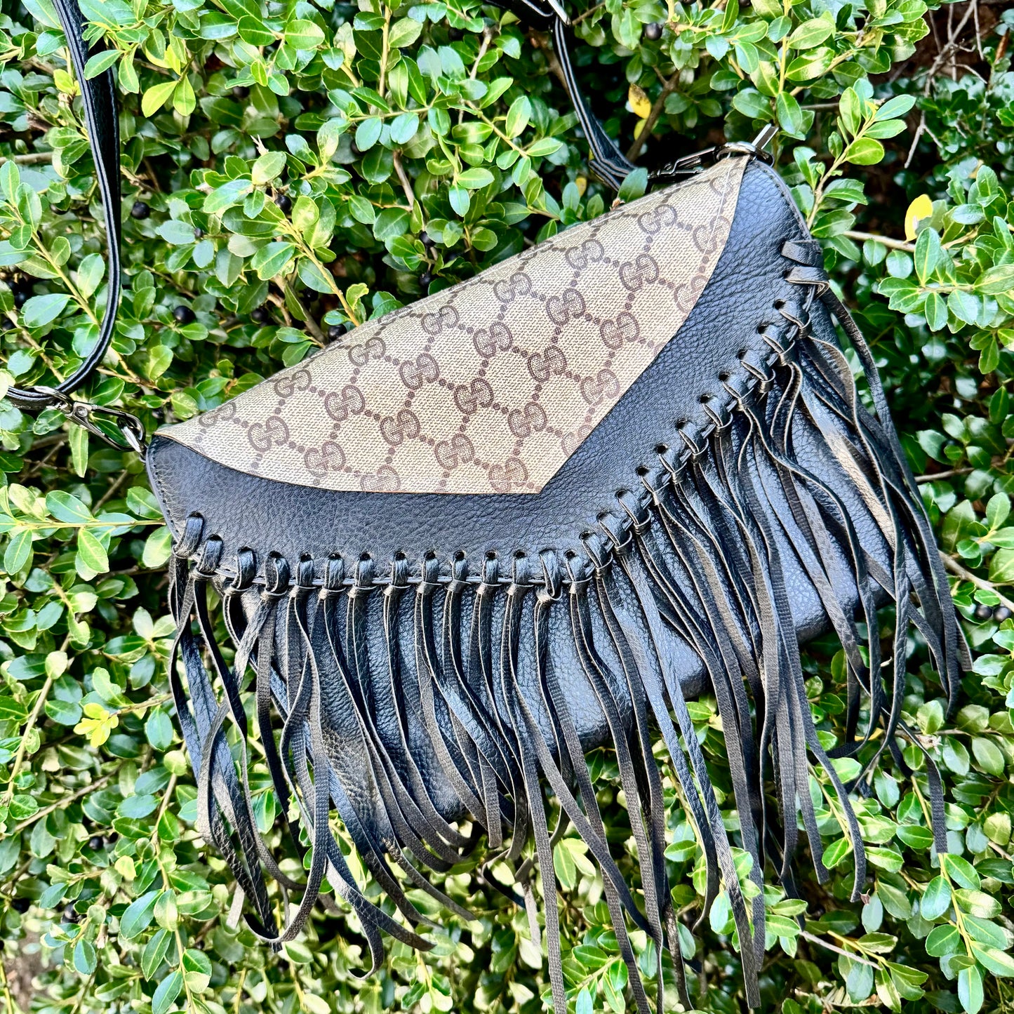 Black Fringe Gigi Crossbody Bag