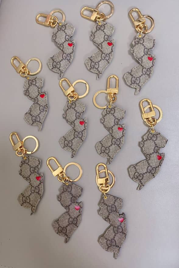 New Jersey Bag Charm Keychain