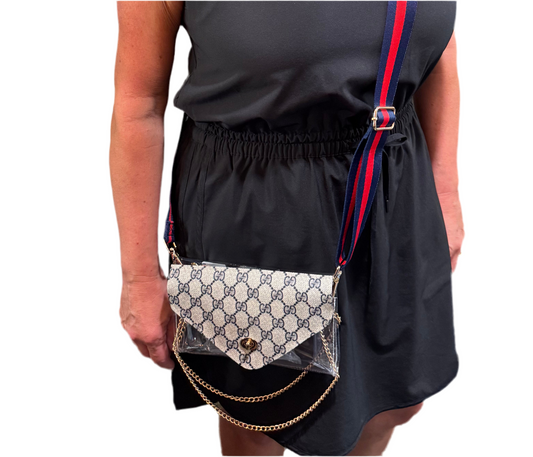 Preorder Miss America Navy GiGi Clear Stadium Bag Crossbody