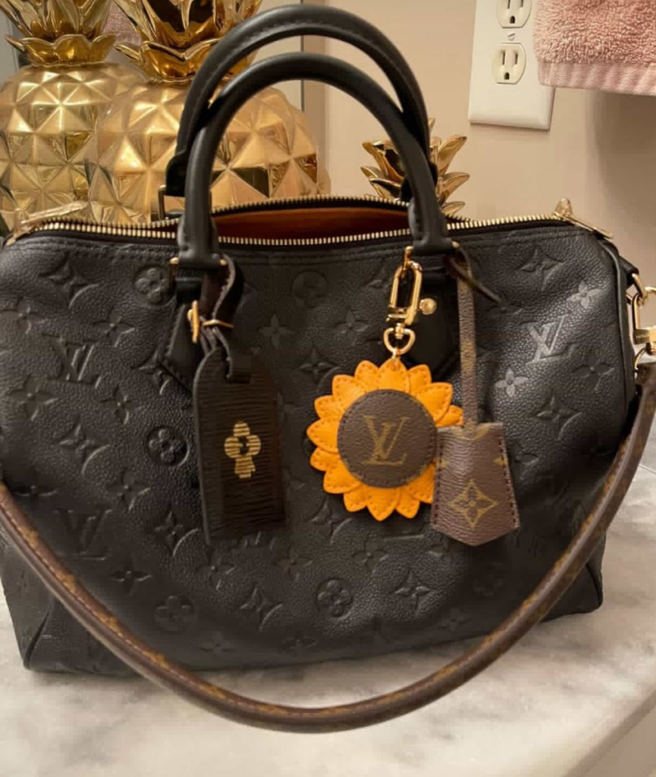 Sunflower Bag Charm Keychain