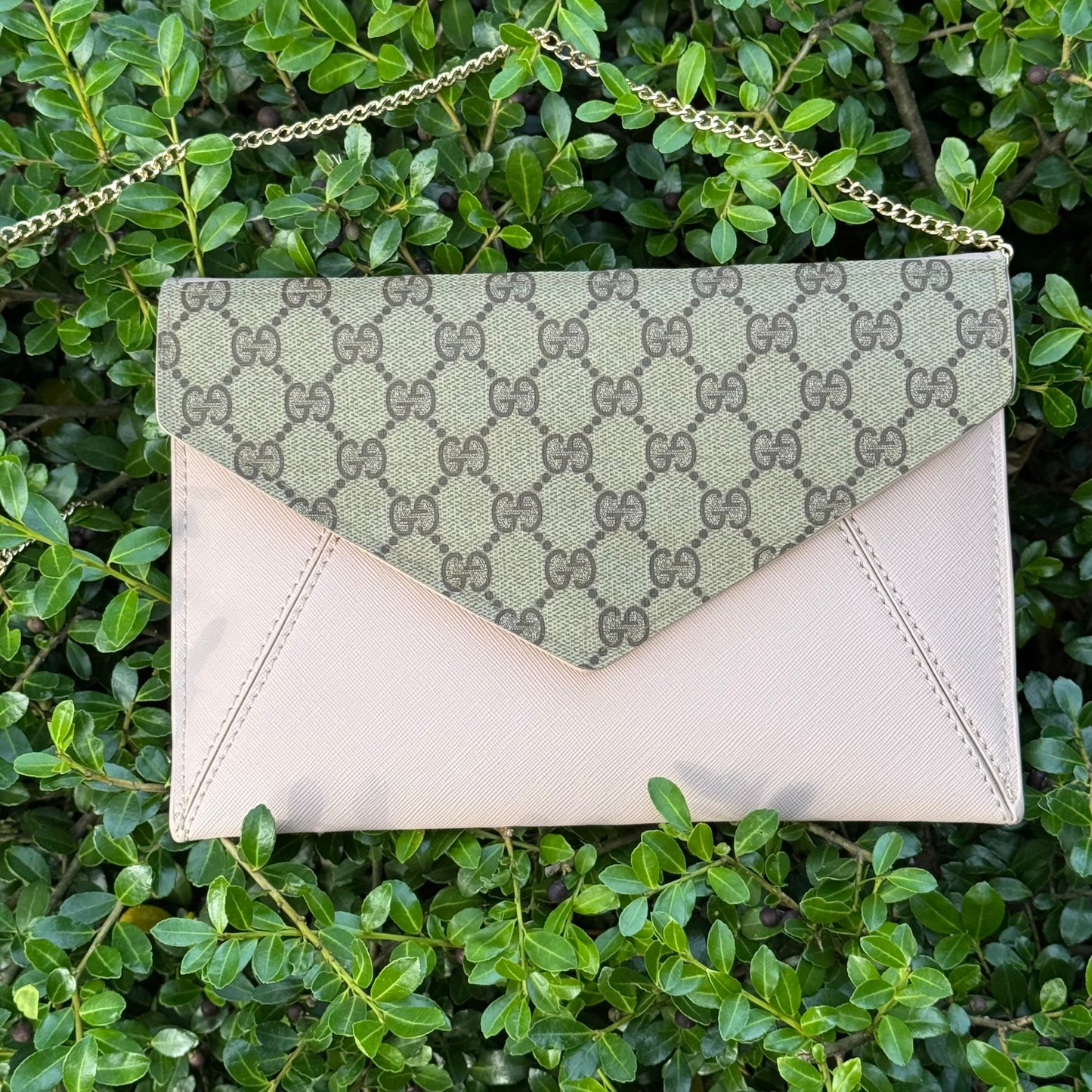 Pale Pink Envelope Clutch Crossbody