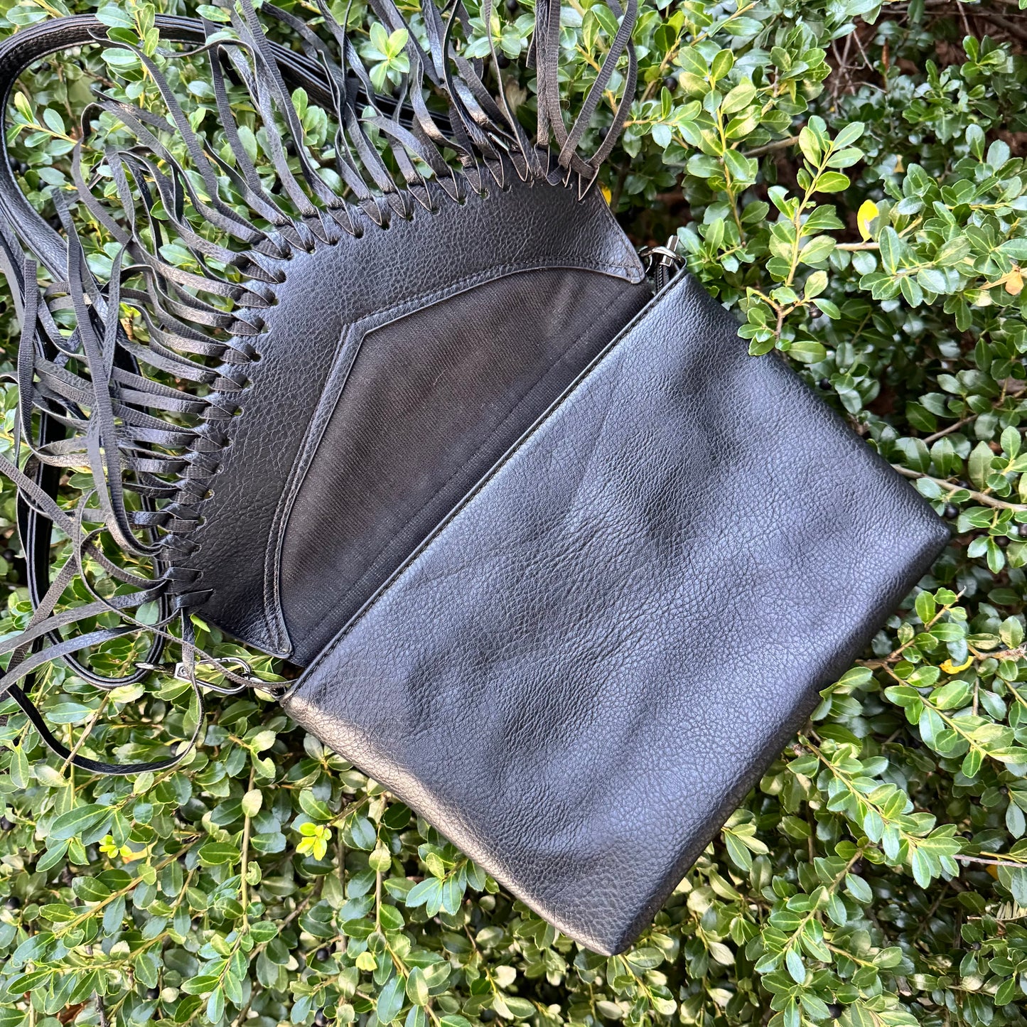 Black Fringe Gigi Crossbody Bag