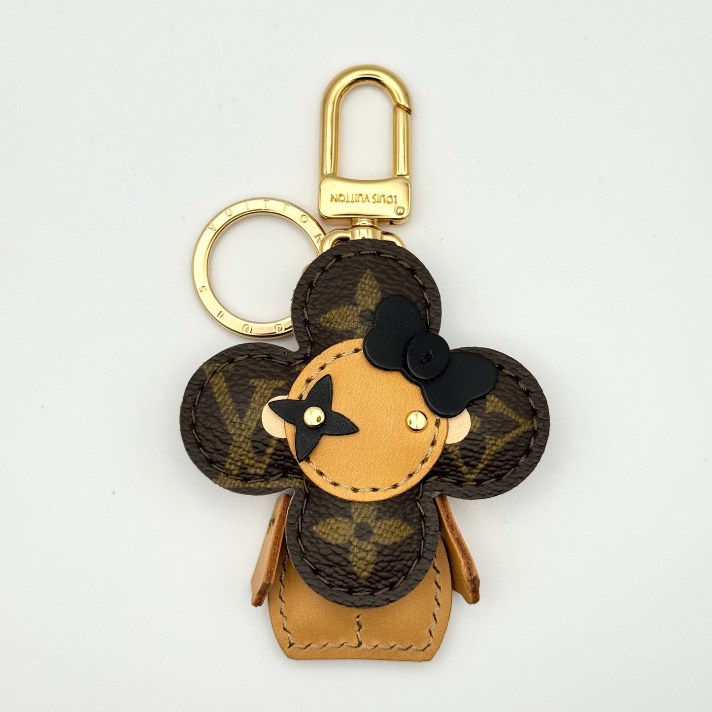 Vivi Bag Charm In Mono Lulu With Black Bow