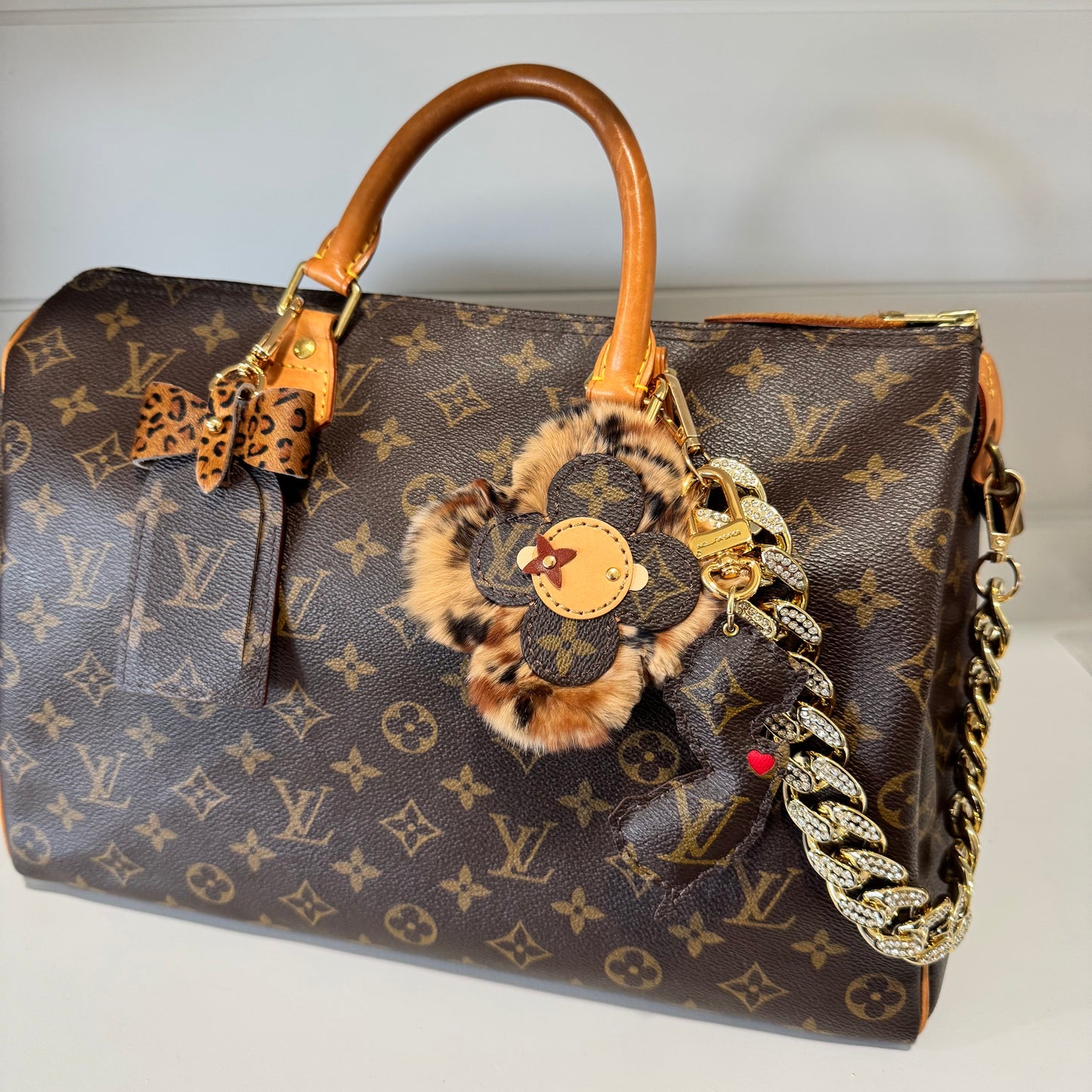Sparkly Rhinestone Chain Link Bag Strap