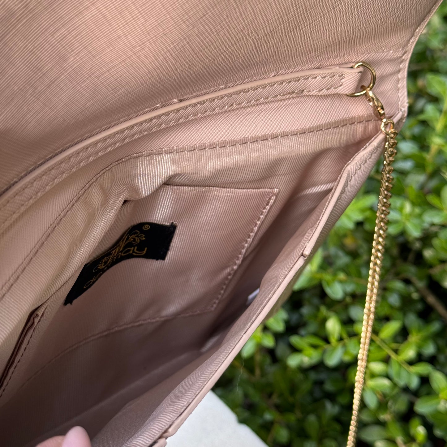 Pale Pink Envelope Clutch Crossbody