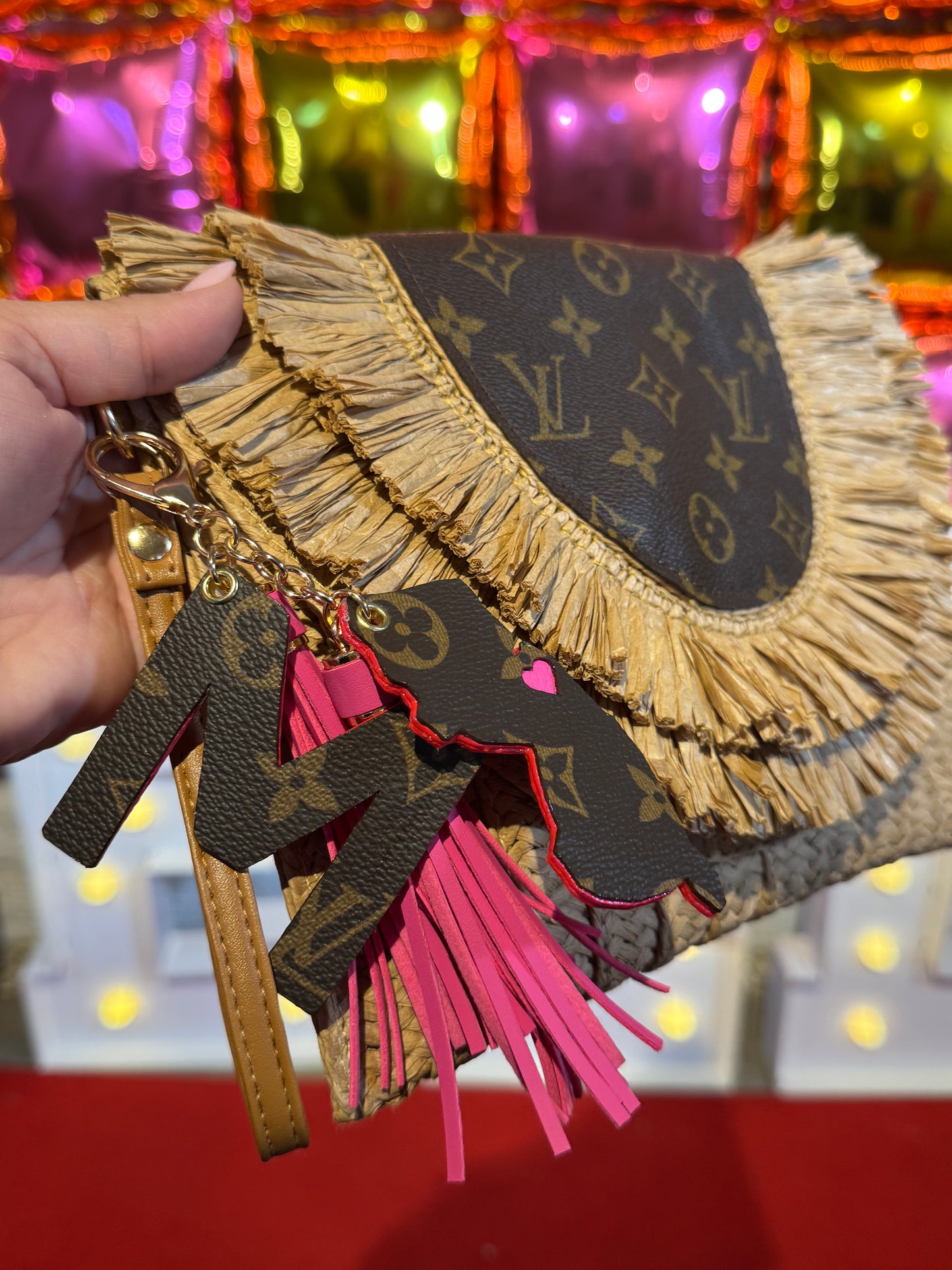 Classic Lulu Raffia Clutch Crossbody