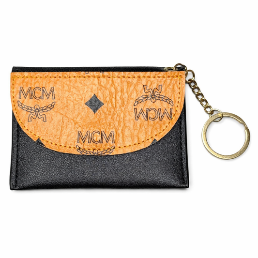 Black Keychain Cardholder In Cognac