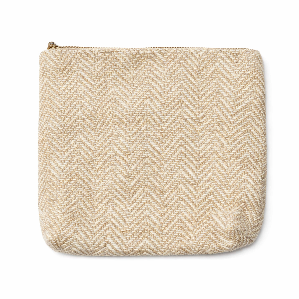 Miss Palm Beach - Lulu Brown Beaded Jute Pouch