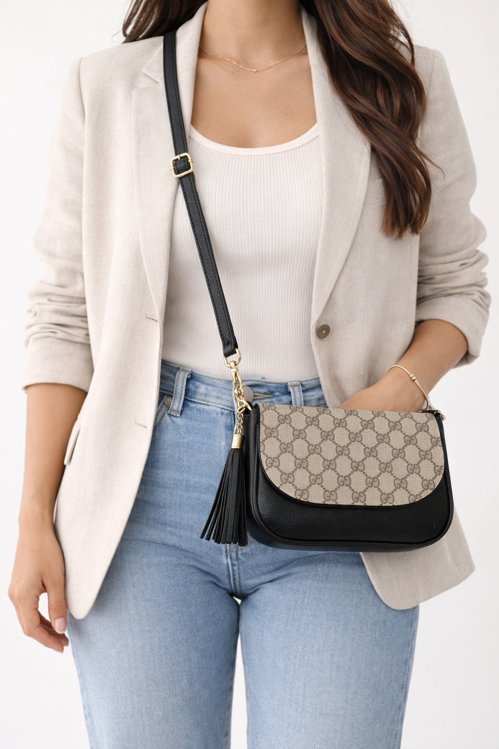 Preorder Miss Iconic - Black Gigi Flap Crossbody