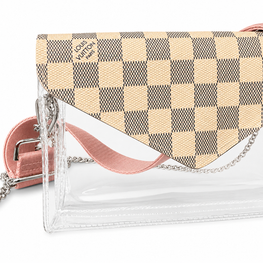 Miss Newport White Check Clear Stadium Bag