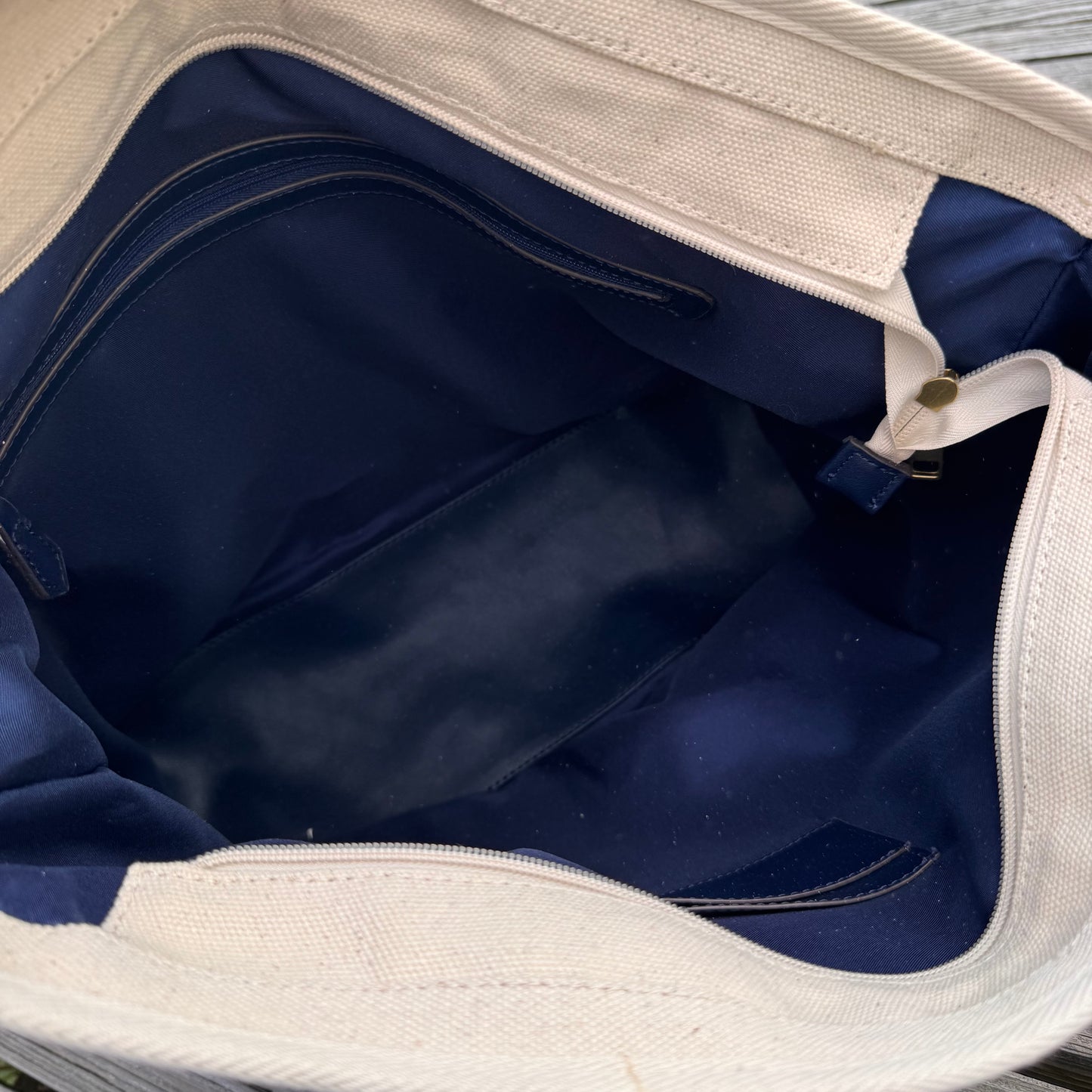 Miss Newport Navy Blue Boat Tote Bag
