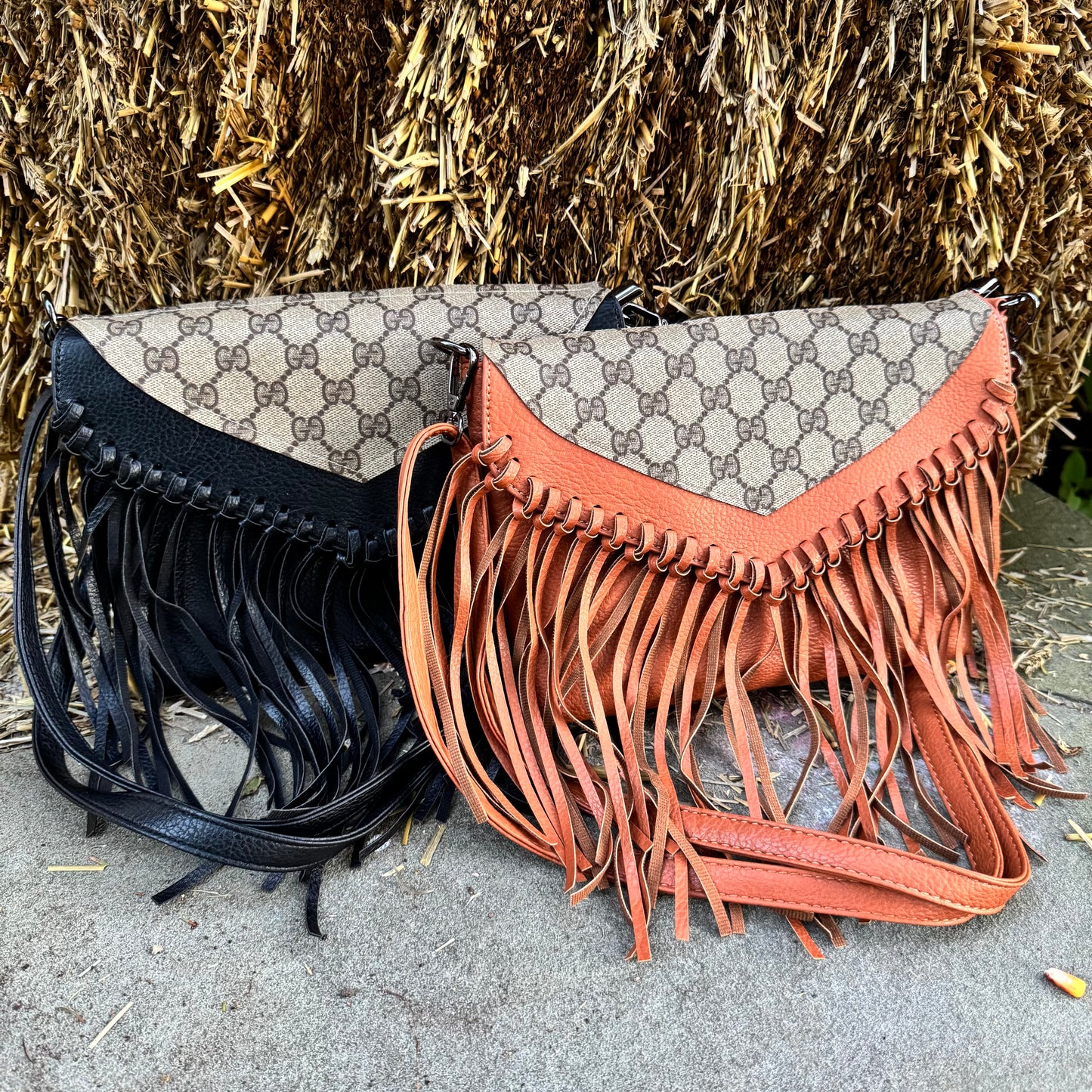 Brown Fringe Gigi Crossbody Bag