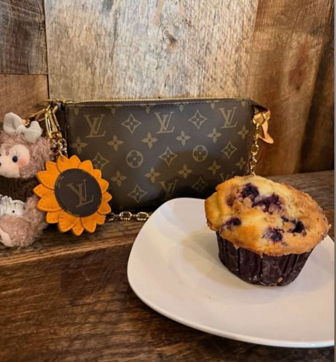 Sunflower Bag Charm Keychain