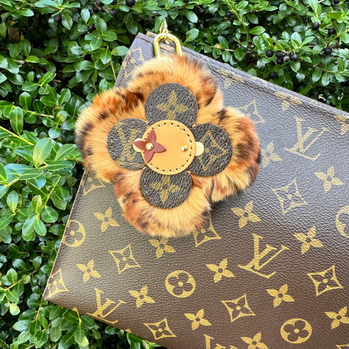 Vivi Leopard Fur Mono Bag Charm