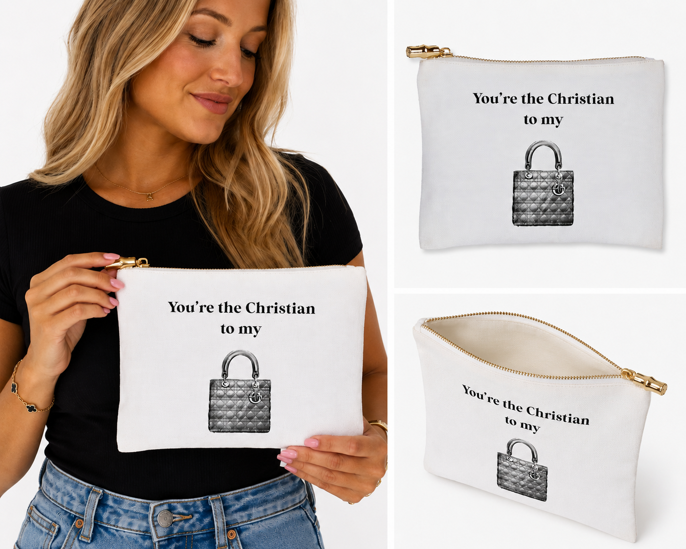 Miss Statement You’re the Christian to My Black Bag Pouch