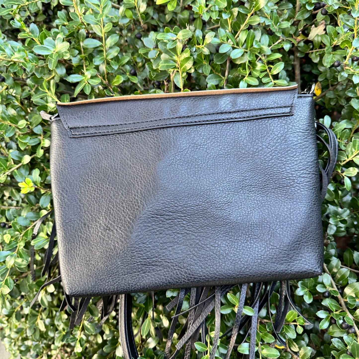 Black Fringe Gigi Crossbody Bag