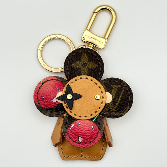 Limited Edition Lulu Cerise Cherry Vivi Bag Charm Keychain