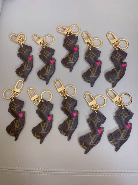 New Jersey Bag Charm Keychain