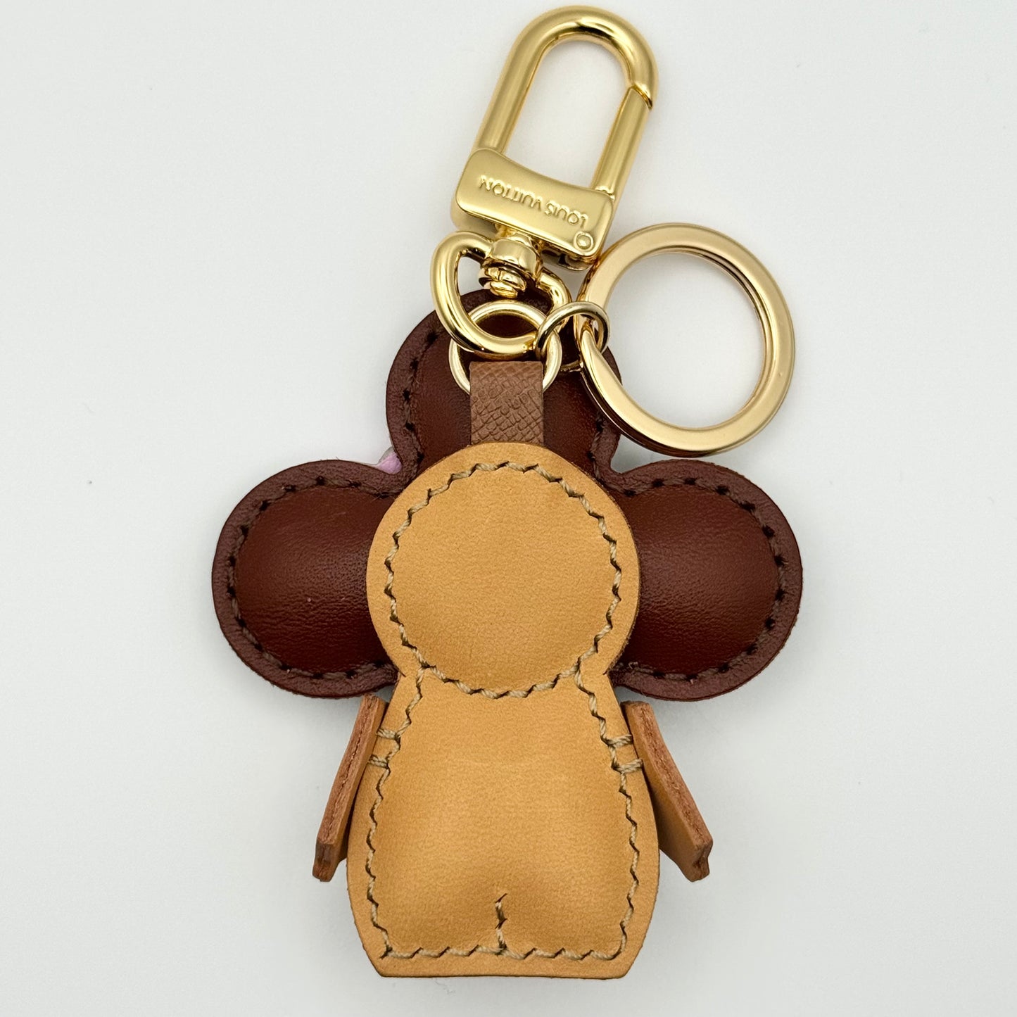 Vivi Bag Charm In Mono Lulu With Light Pink Bow