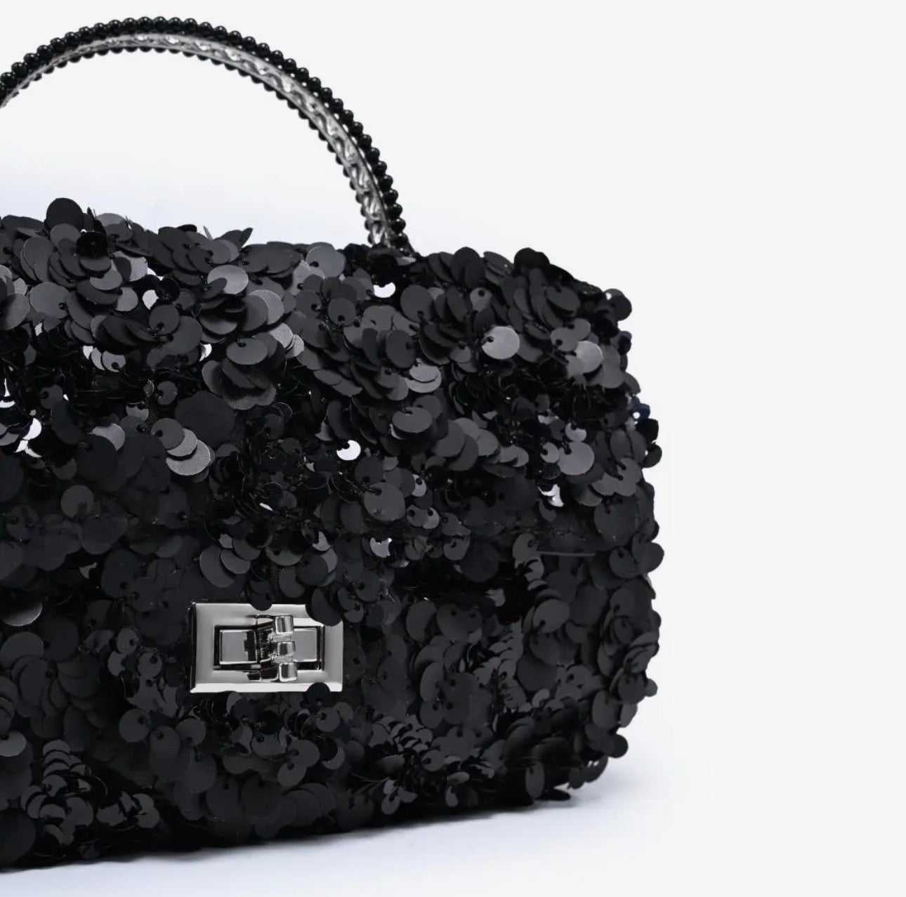 Miss Ella Sequin Covered Flap Bag Crossbody