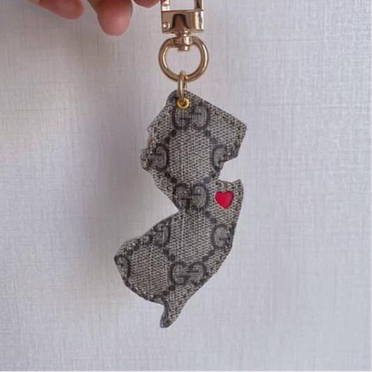 New Jersey Bag Charm Keychain