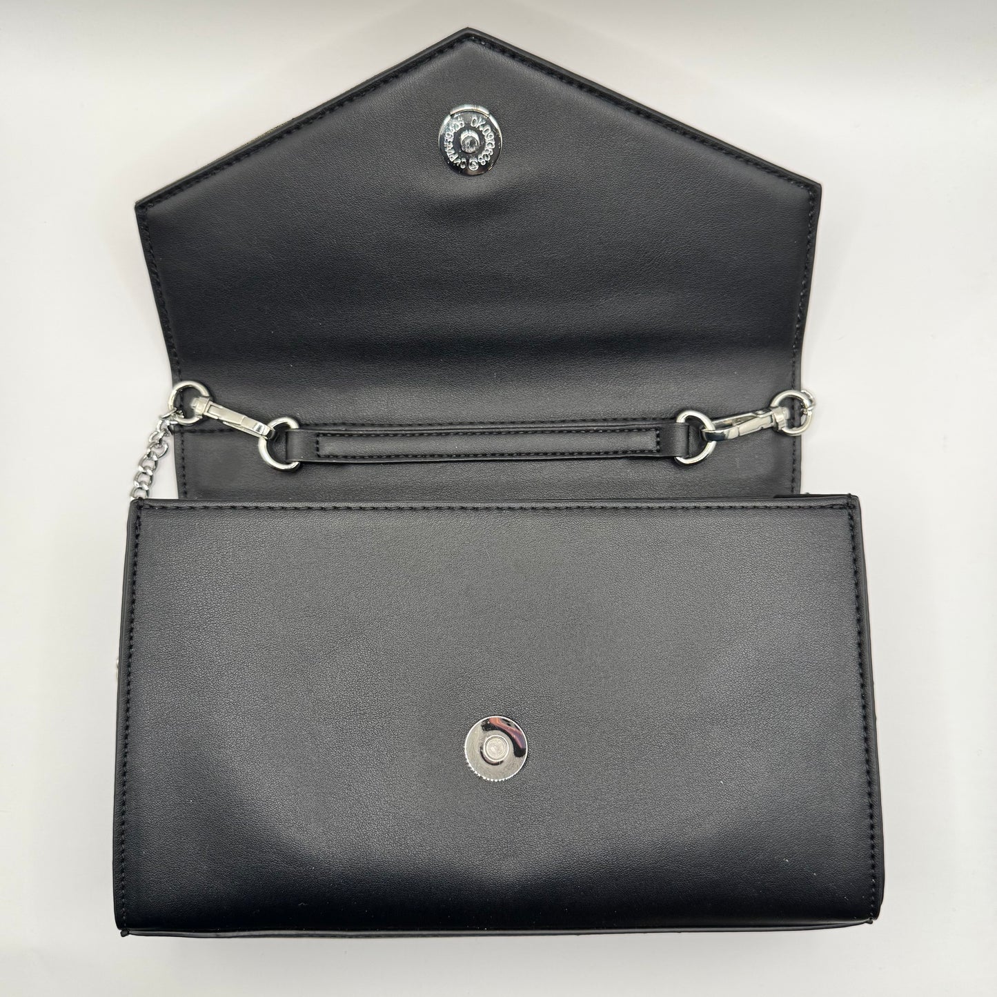 Preorder Miss Bella - Black Envelope Crossbody Italian Stripe Repurposed Bag