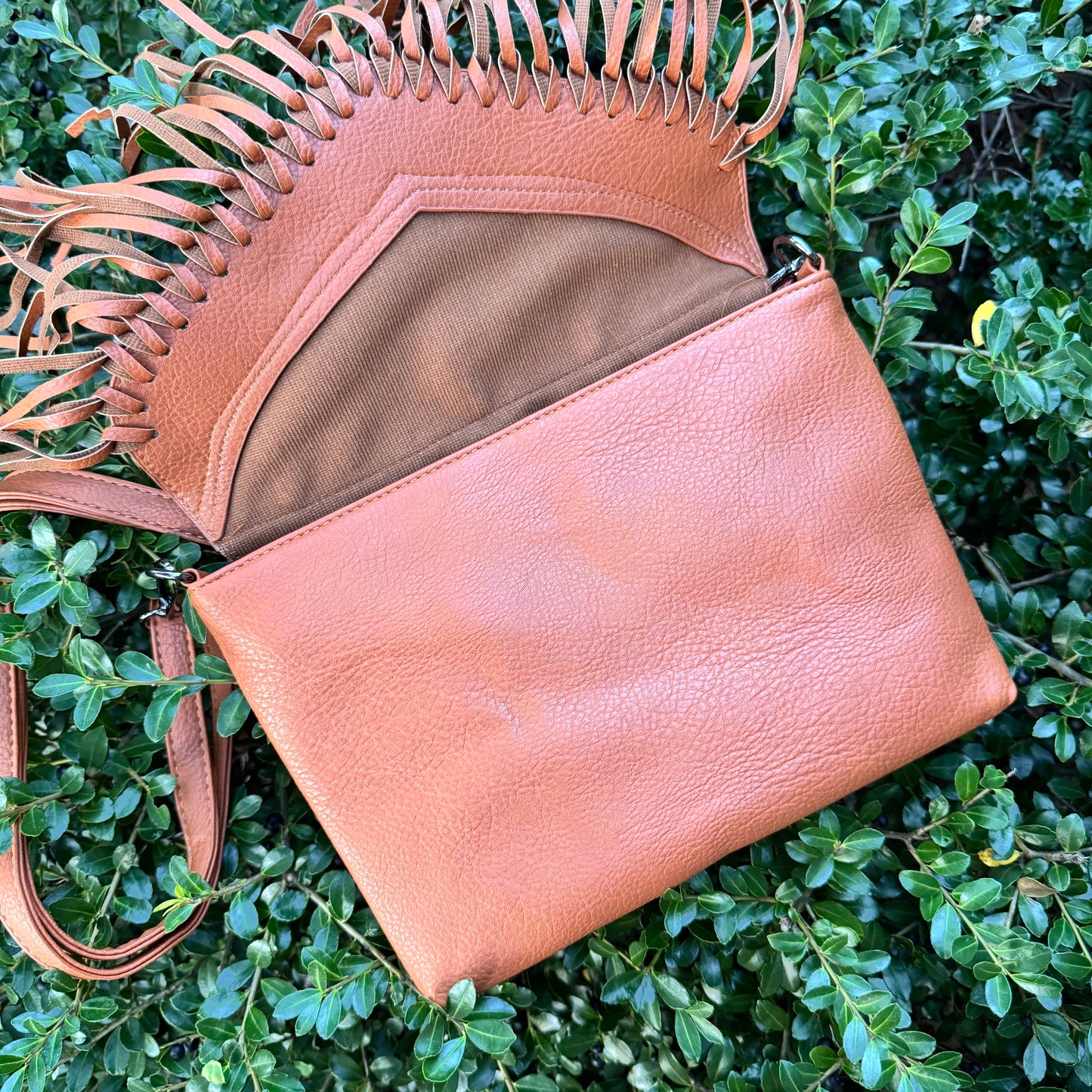 Brown Fringe Gigi Crossbody Bag